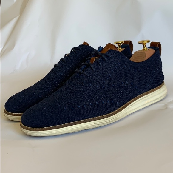 cole haan original grand navy wingtip oxfords